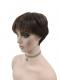 Warme Braune Pixie Synthetische Perücke (MONO TOP) DBK014