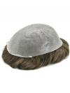 Hellbraun Voll-PU 100% Echthaar Toupee DTP005