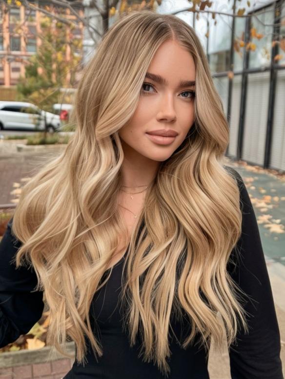 100% Remy Echthaar Perücke in Honig Blond EH031