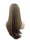 Warme Braun mit Blond glatte Synthetische Perücke (Lace Part) DLP002
