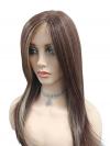 Synthetische Glatthaar-Perücke in Kastanienbraun mit Ingwerblond (Lace Part) DLP009