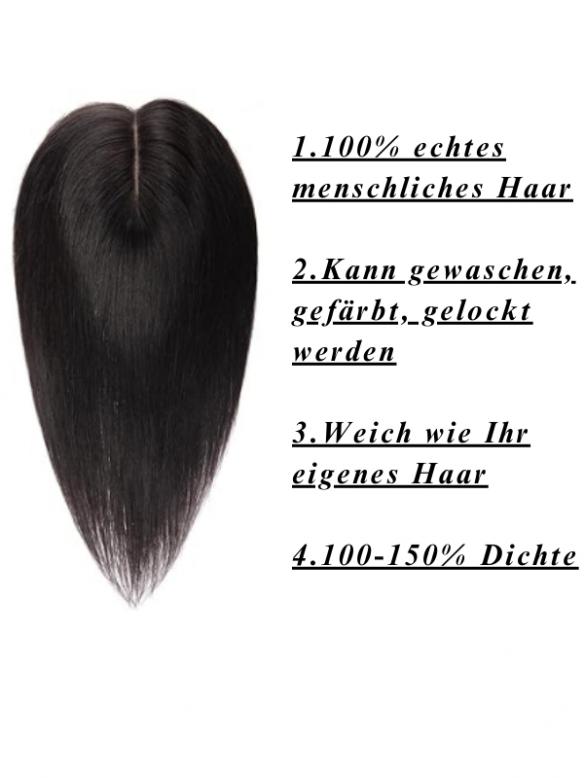 5” x 6” Eleganz Mono Top 100% Echthaar Topper TP008