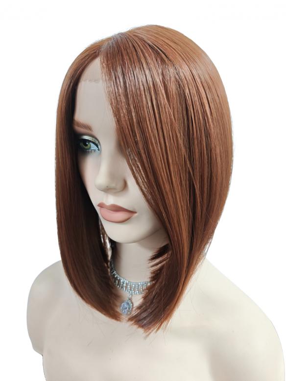 Seidige glatte rote synthetische Perücke (Lace Front) DLP035