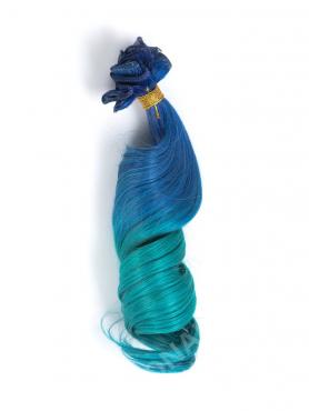 Blau nach Grau-Farbeband Bunte Indisch remy clip in hair extensions CD012