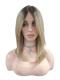 Elegante glatte synthetische Perücke mit schwarzem Ansatz und blondem Haar (Lace Part) DLP007