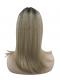 Elegante Blonde Ombre glatte Synthetische Perücke(Lace Part) DLP007