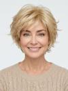 Pixie Cut Kunsthaarperücke in Hellblond mit Sanften Wellen und Stufen – Natürliche Alltagsperücke (Basic Cap) DBK006