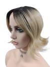 Blond Ombre mit leichtem Wellen Synthetische Perücke (Lace Part) DLP003