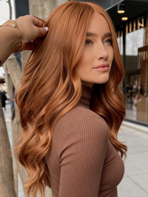 Echthaarperücke in Auburn EH010