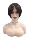 Natürlich Schwarz-Braun Bubikopf Synthtische Perücke (MOMO TOP) DMT001