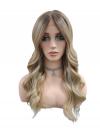 Exquisite synthetische Perücke mit dunklem honigblonden Ombre und langen Wellen (Lace Part) DLP028