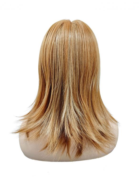 Elegante Kunsthaarperücke in Kupferrot mit Pony (Standard Kappe) DBK007