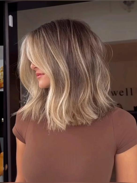 Blond Ombre 100% Echthaar Perücke EH023