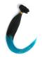 Schwarz nach Blau-Farbband Bunte Ombre Clip in Hair Extensions CD010