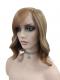 Blonde schulterlange gewellte synthetische Perücke (Lace Part) DLP025