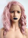 Rosa Wellige Synthetische Lace Front Perücke SNY055