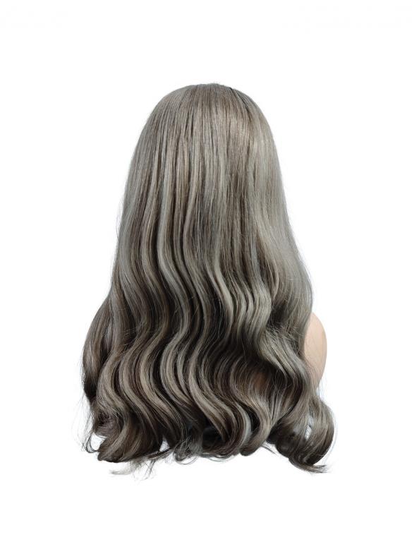 Echthaarperücke in Light Ashy Blonde mit sanften Highlights EH025