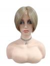 Aschblonde Bubikopf Synthetische Perücke (MONO TOP) DMT006