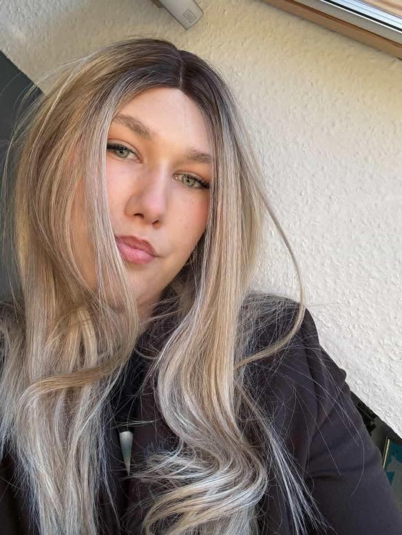 50cm glatte Kunsthaar Perücke in Mix Blond DLP068