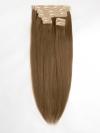 Light Natural Brown indian remy clip in hair extensions SD009