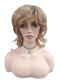 Blonde Auburn Perücke mit Pony mehrschichtig dünne Locken und stylischem Design (Basis Kappe) DBK021