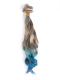 Helles Aschenbraun nach Blau Bunte Clip In Hair Extensions CD017