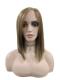 Faszinierendes hellbruan schulterlanger Bob Synthetische Perücke(Lace Part)DBK041