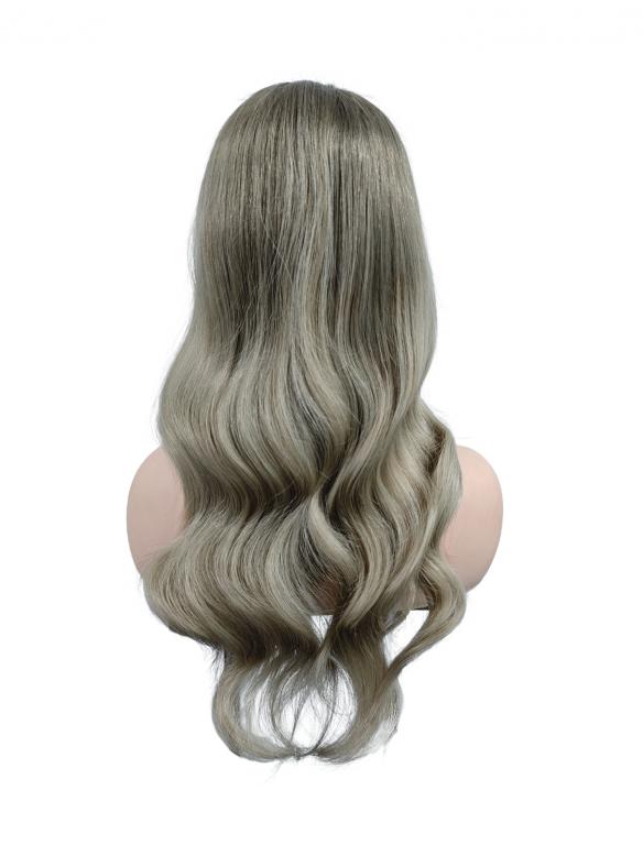 Gewellte Perücke in Graublond EH020