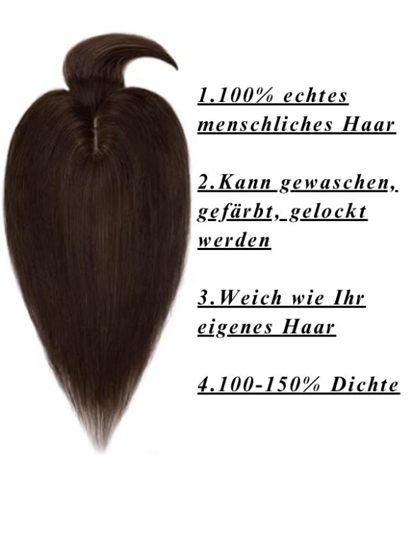  5” x 6” Flott Mono Top 100% Echthaar Topper TP009