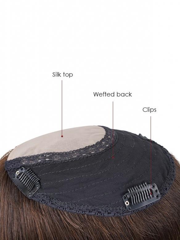 Natürlicher Haaransatz Damen Silk-Top & Wefted Back Haarteil TP005