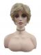 Mode Blonde gemischte Lagen gewellte Synthetische Perücke (Basis Kappe) DBK006