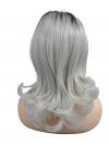 Linker Scheitel syntetische Perücke in Weißblond (Lace Part) DLP047