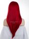 Heiß Rot Hüftlänge Gerade Synthetische Lace Perücke-SNY057