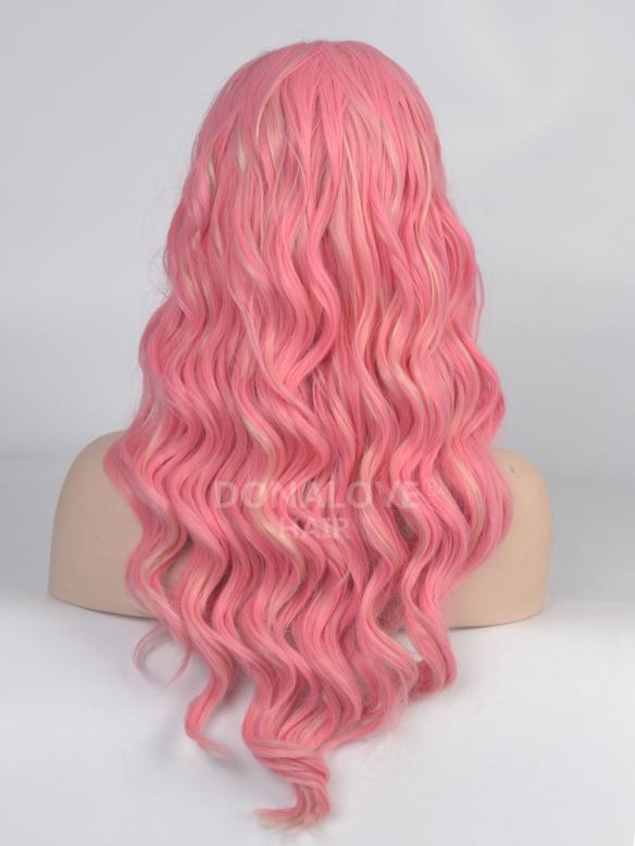 Rosa Lange Wellige Synthetische Lace Front Perücke SNY023