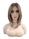 Gewellte synthetische-Perücke im Weißblond/Hellhonigblond Mix mit zwei platinblonden Strähnen vorne (Lace Part) DLP052