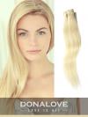 Bleich Goldblond Donalovehair Echthaar Extensions mit Clips SD015
