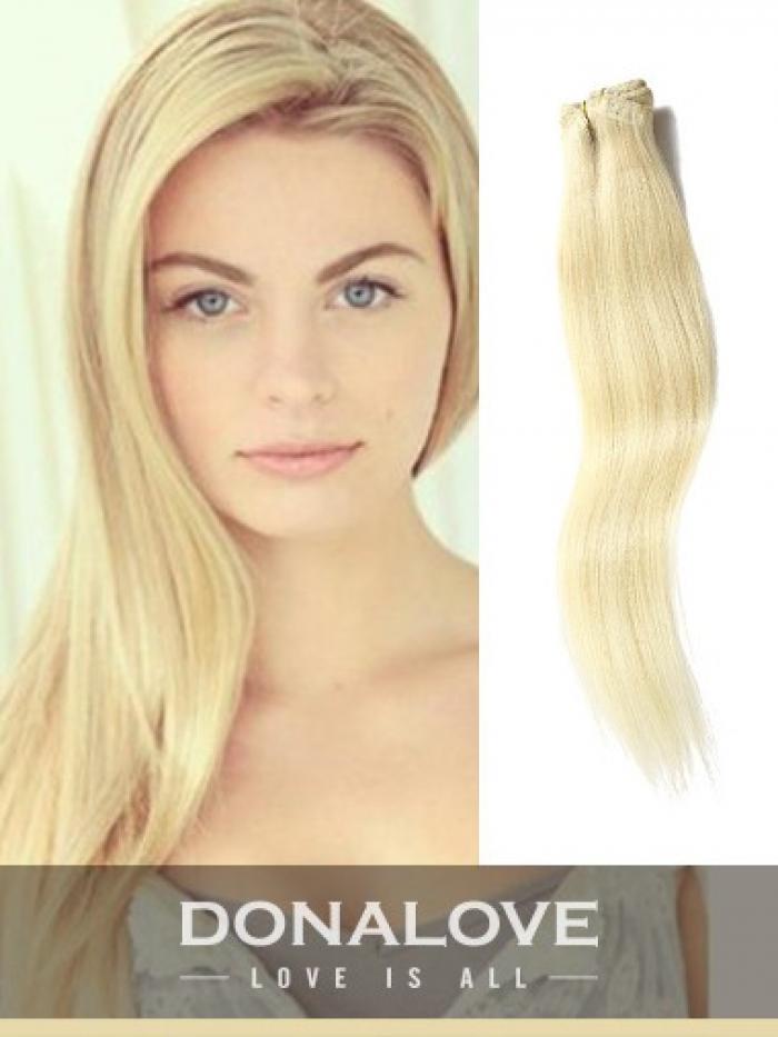 Blaß Goldenblond indisch remy clip in hair extensions SD015