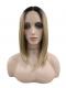 Blond Ombre Schulterlänge Synthetische Perücke (Lace Part) DLP004
