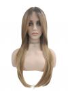 Seidige Honigblonde Lange Synthetische Perücke (Lace Part) DLP030