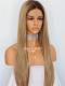 Blonde Ombre Lange Glatte Synthetische Lace Front Perücke SNY225