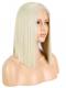 Platinblonde Gerade Synthetische Lace Front Perücke SNY166