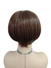 Mittellichtes Kastanienbraun-Ingwerblond Synthetische Perücke (Basis Kappe) DBK013