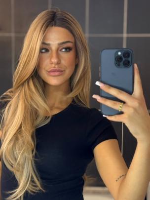 Seidige honigblonde lange synthetische Perücke (Lace Part) DLP030