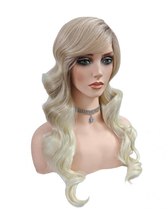 Blond Ombre Perücke mit Baby Pony Synthetisch natürlich stilvoll (Basic Kappe) DBK022
