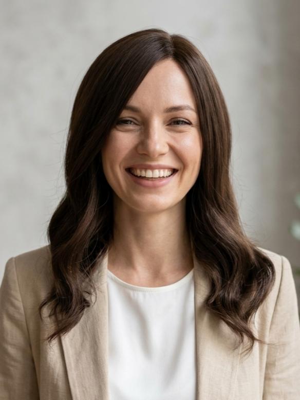 Mittelbraune Kunsthaarperücke – Welliges Stufenschnitt mit natürlichem Volumen (Lace Front) DLP023