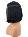 Schwarze Glatte Bob Synthetische Lace Front Perücke SNY143