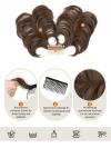 Haarteil im Messy-Bun-Stil mit Seitenkamm – zum Einklippen HE011