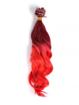 Rot Mermaid Bunte Ombre indisch remy clip in hair extensions CD011
