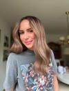 Echthaar Braun Balayage Lange Wellige Perücke Zeitloser Klassiker Natürliche Echthaarperücke EH064