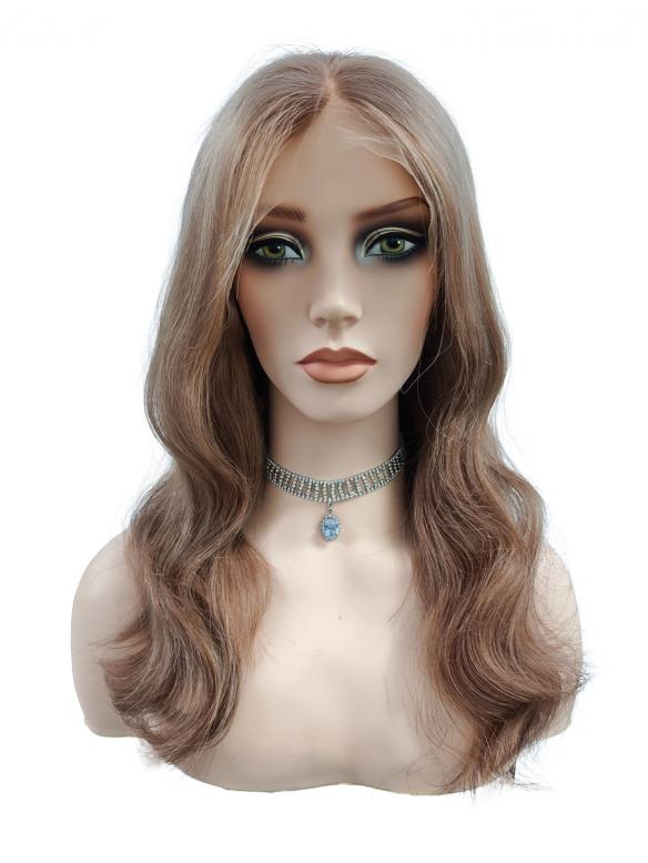 Gwellte Echthaar Perücke in Copperblond Balayage EH020